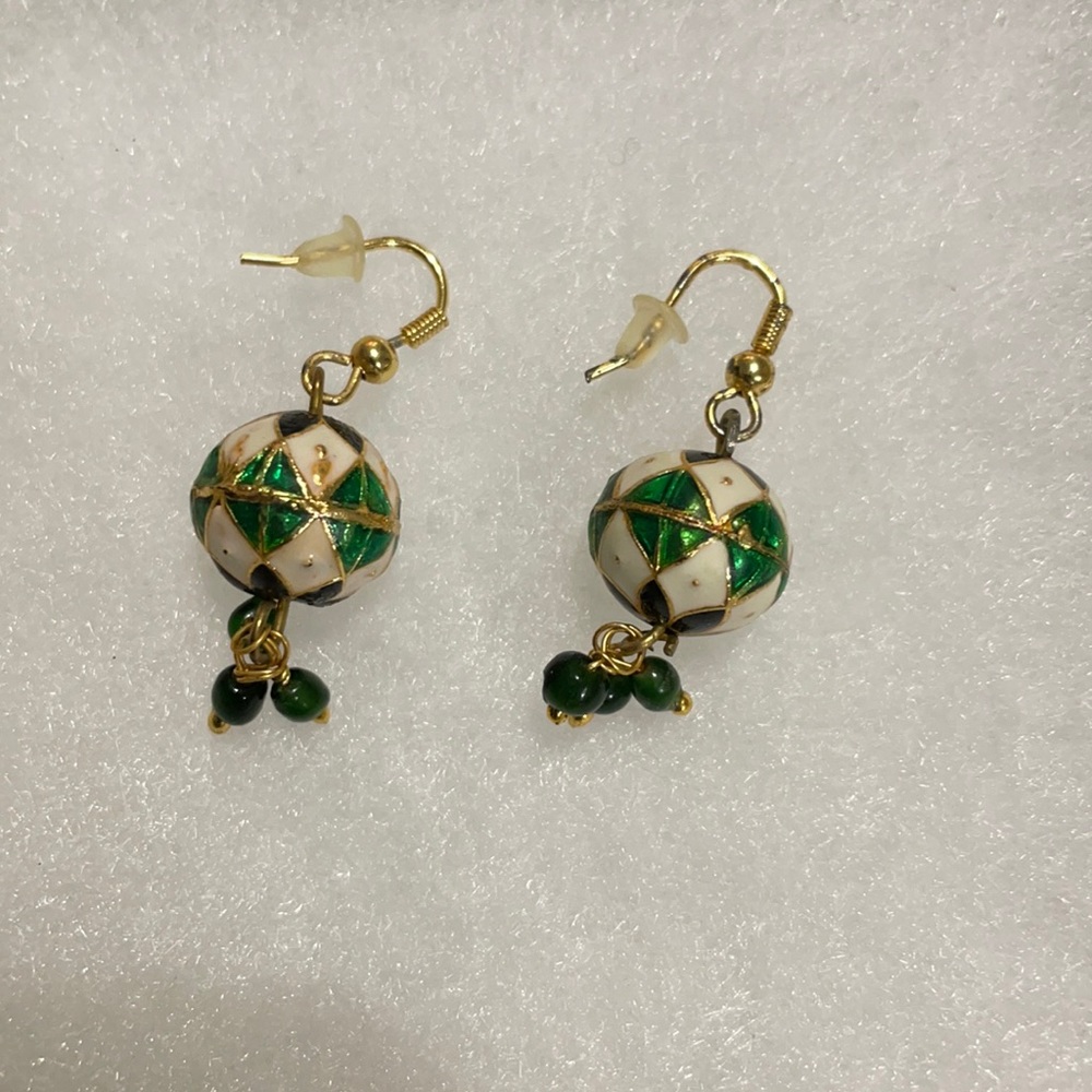 Indian themed drop earrings